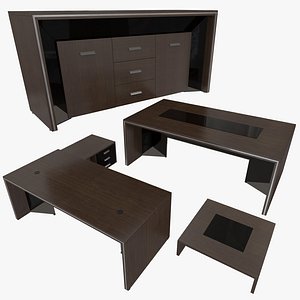 office table set 3D model