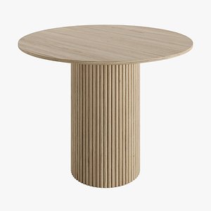 Farmhouse 39 Round Wood Dining Table by Homary model
