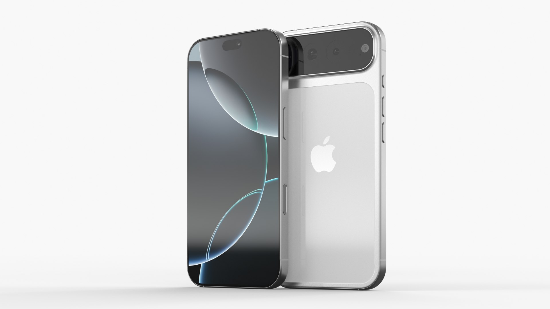 iPhone 17 Concept with Triple Camera White 3D model preview