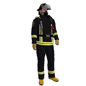 Fireman 1 LOD3 Rigged