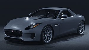 2019 Jaguar F-Type R Convertible 3D Model Open-Top British Performance Supercharged Luxury