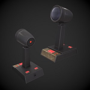 3D Vintage Radio Microphone model