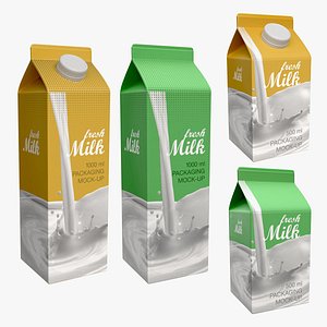 3D Milk Packaging Box
