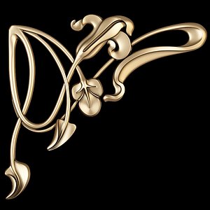 3D art nouveau decor