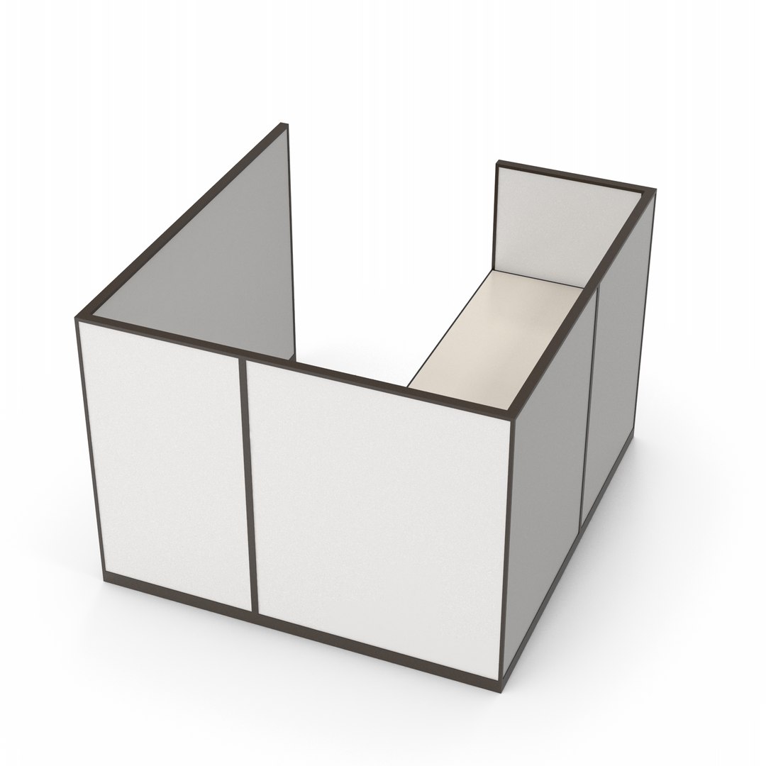Office Cubicle 3D Model - TurboSquid 2471034