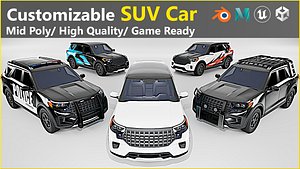 Modular SUV Rigged- GameReady 3D model