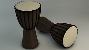 3d african drum model