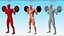 Anatomy Male Muscular System Squats Animated Rigged