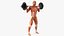 Anatomy Male Muscular System Squats Animated Rigged