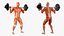Anatomy Male Muscular System Squats Animated Rigged