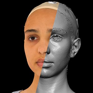 Middle East Female 20s head scan 033 3D