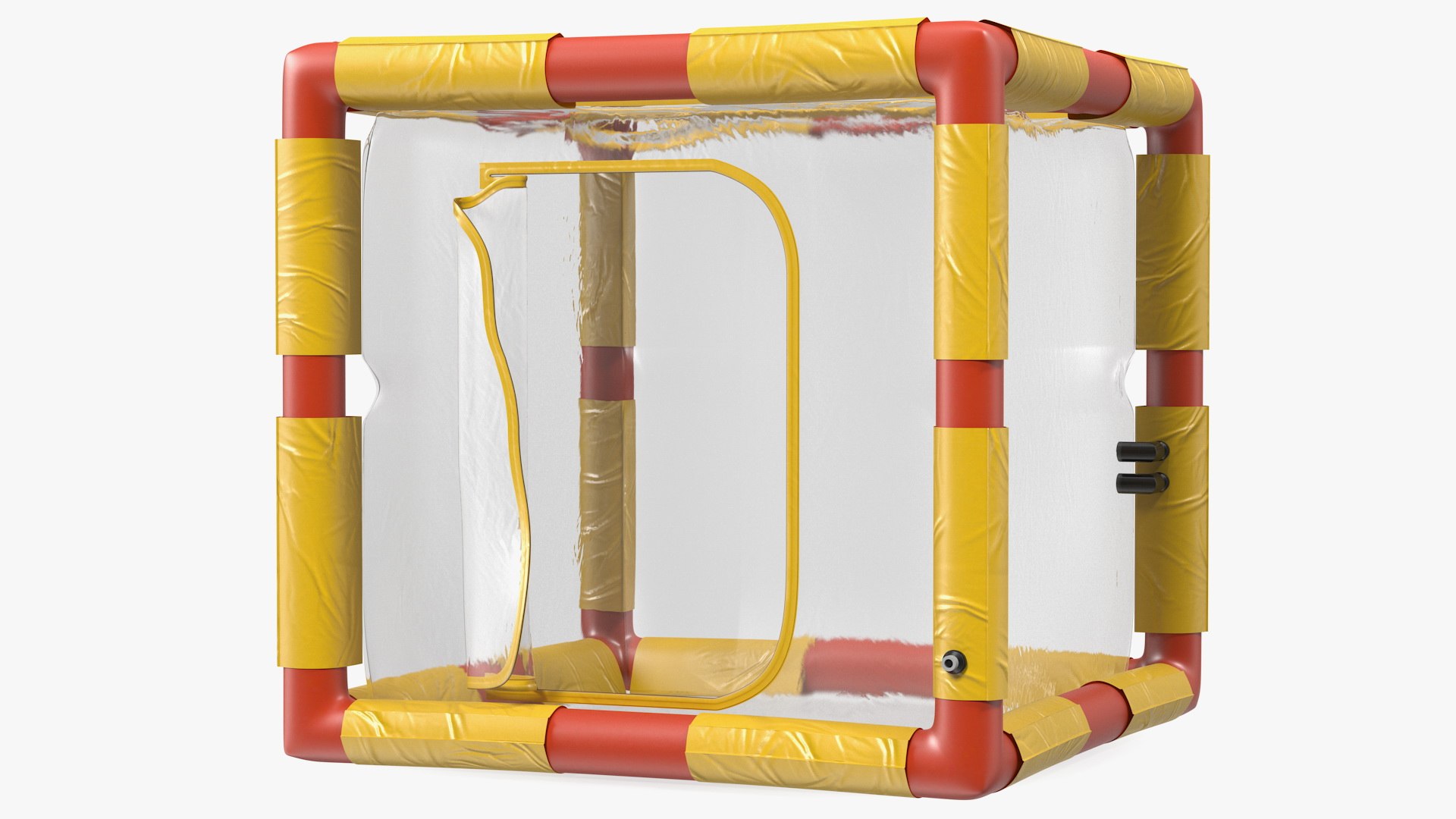 Inflatable Tubular Mobile Isolation Chamber Open 3D model preview