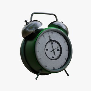 3D model Cartoon Animated  Alarm clock