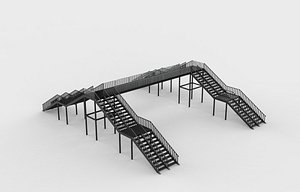 Road Crossing Bridge 03 3D model