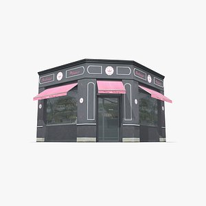 corner store facade 3D model