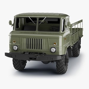 3D model soviet army truck gaz-66