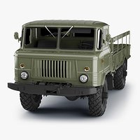 GAZ-66 Truck High Poly