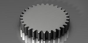 3d model spur gear 48 48p