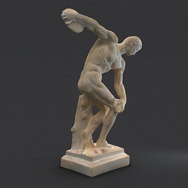 3d greek statue male model