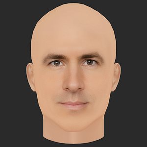 3D Low Poly Ryan Reynolds Head