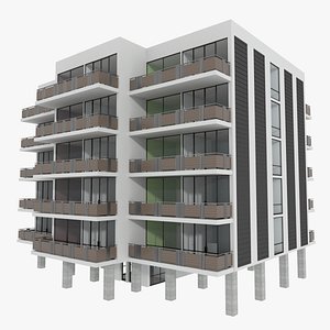 3d apartment building interior model
