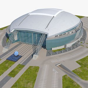 Modern Dome Sports Stadium 3D model
