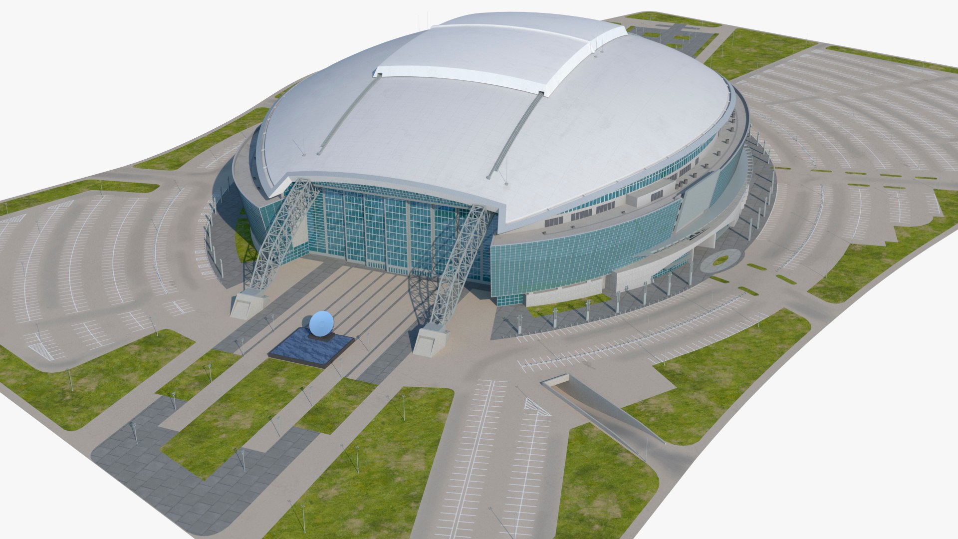Modern Dome Sports Stadium