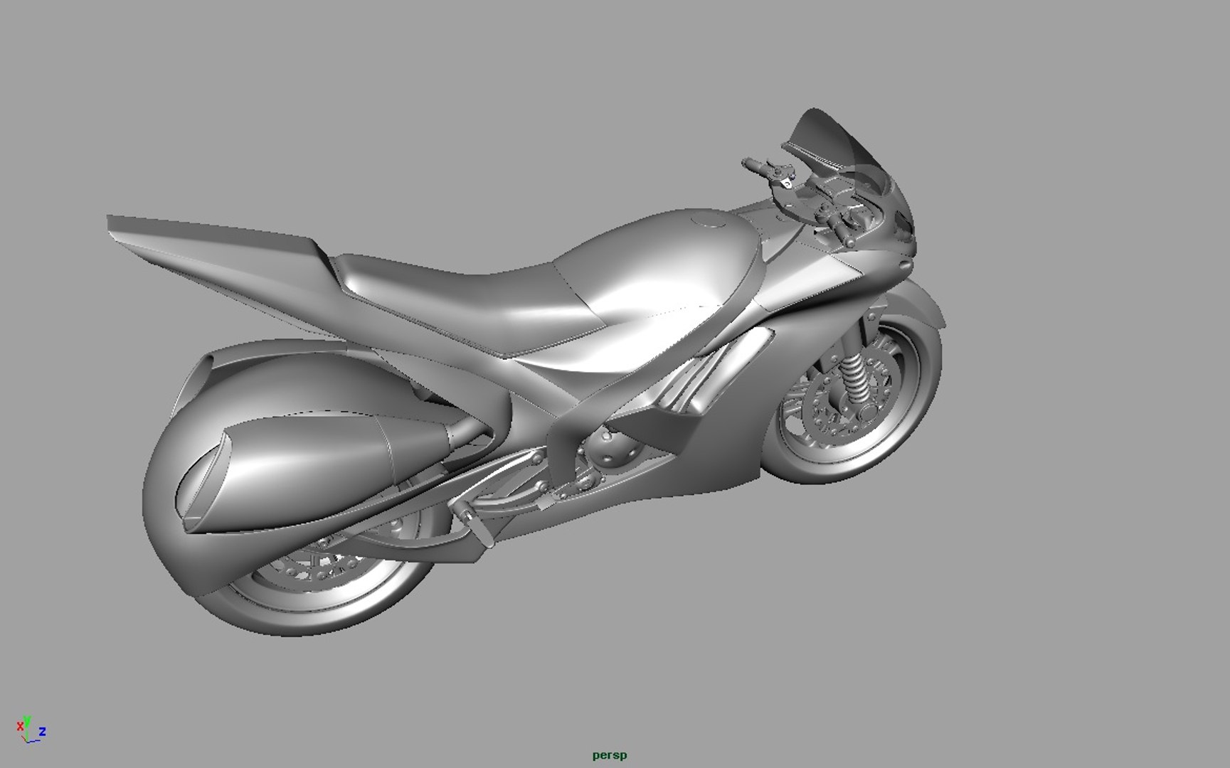 maya modeled concept motorcycle