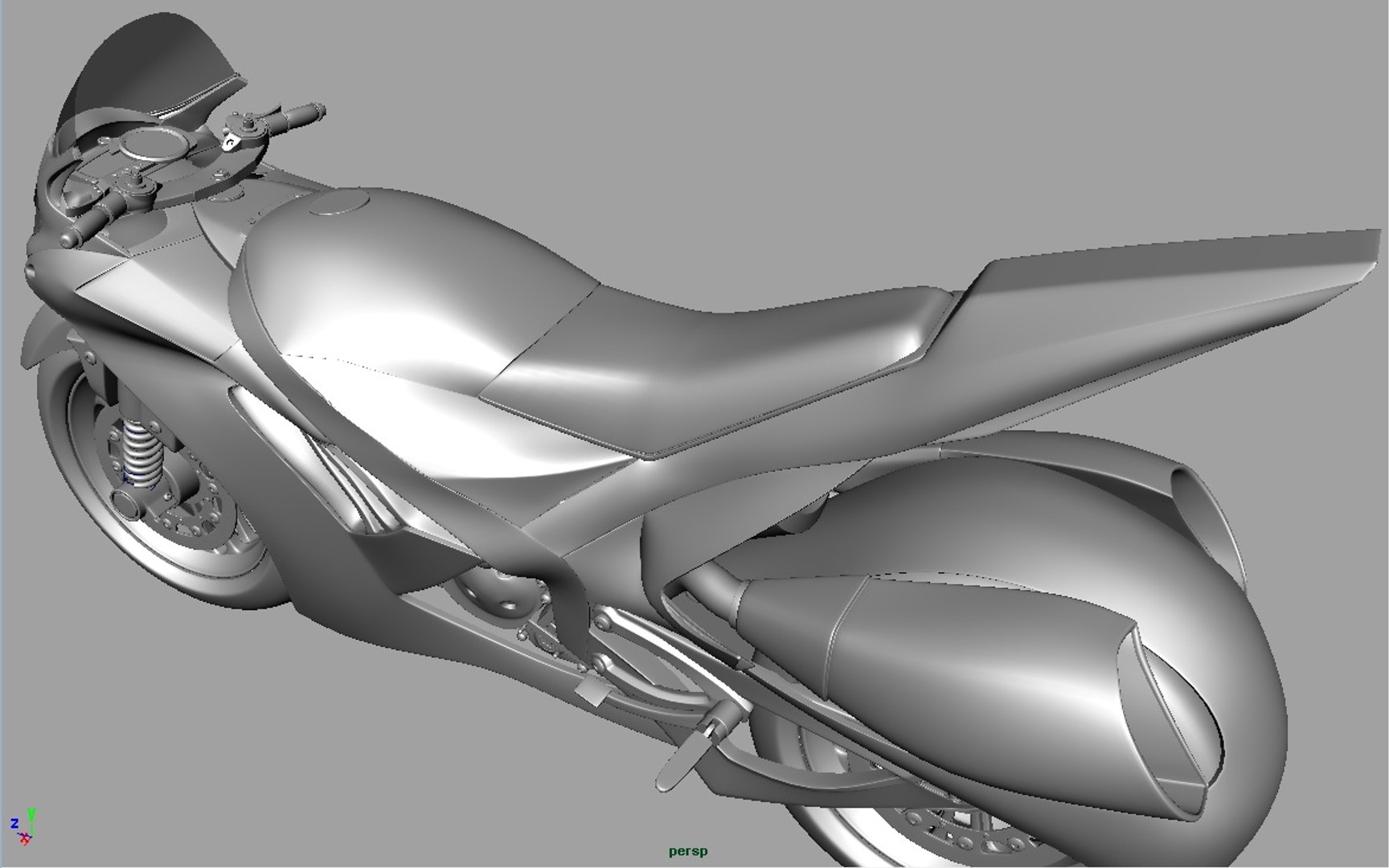 maya modeled concept motorcycle