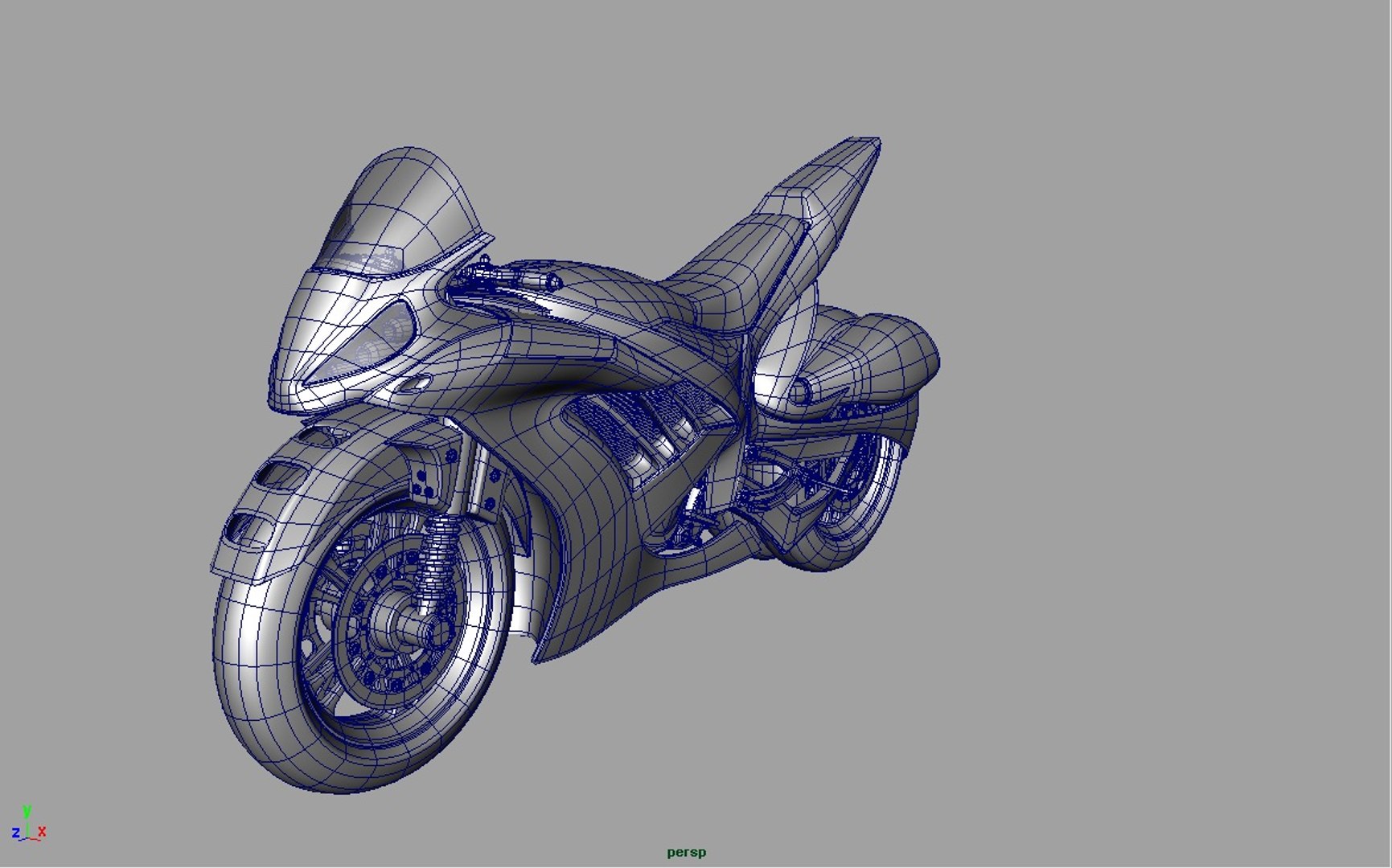 maya modeled concept motorcycle