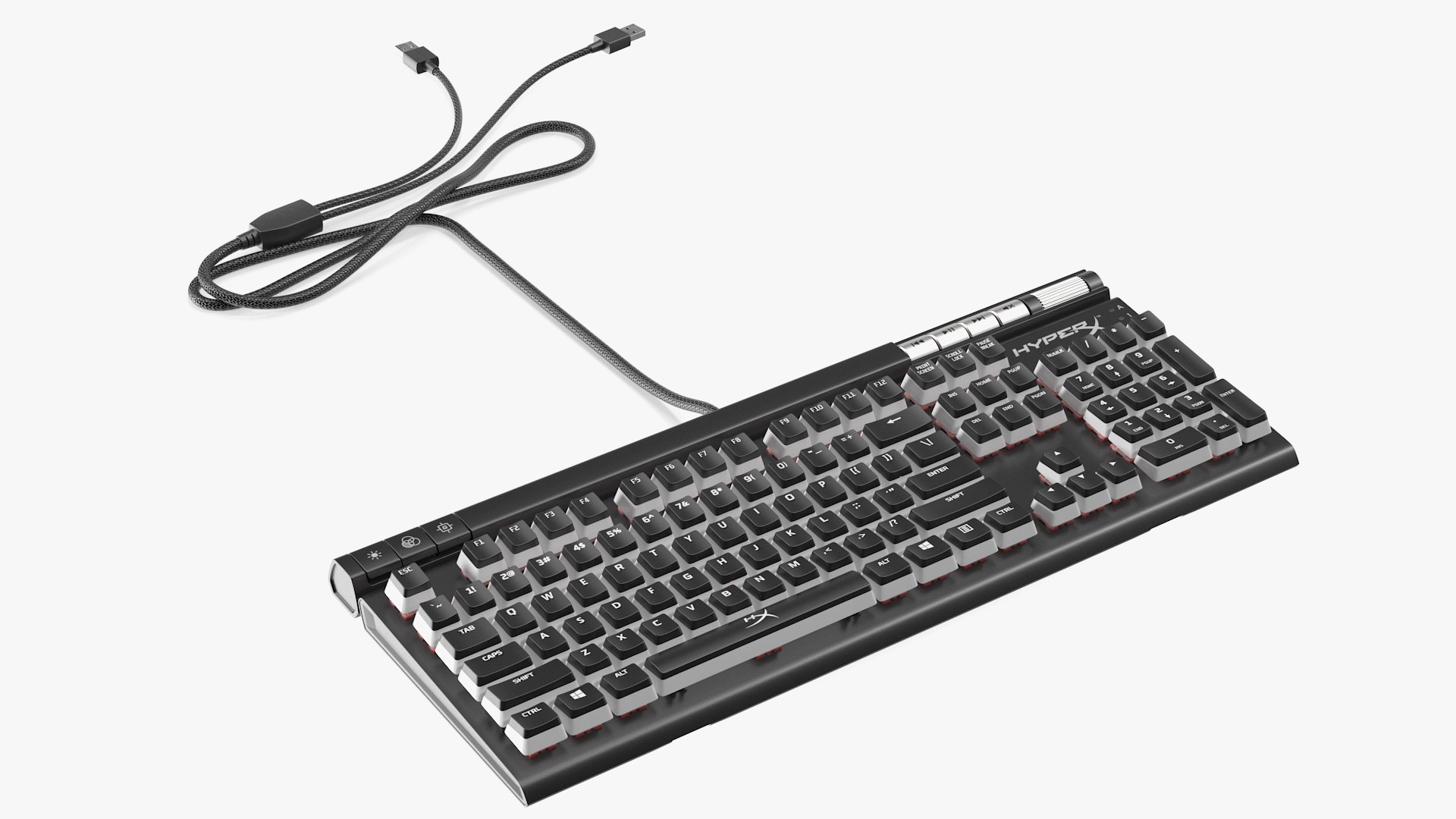 HyperX Alloy Elite RGB Gaming Keyboard 3D model preview