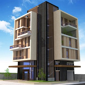 3D residential office building