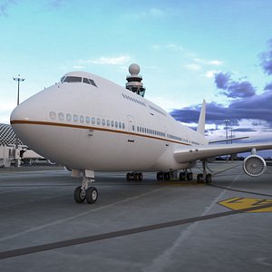 Boeing 747-300 Jet Airliner Rigged