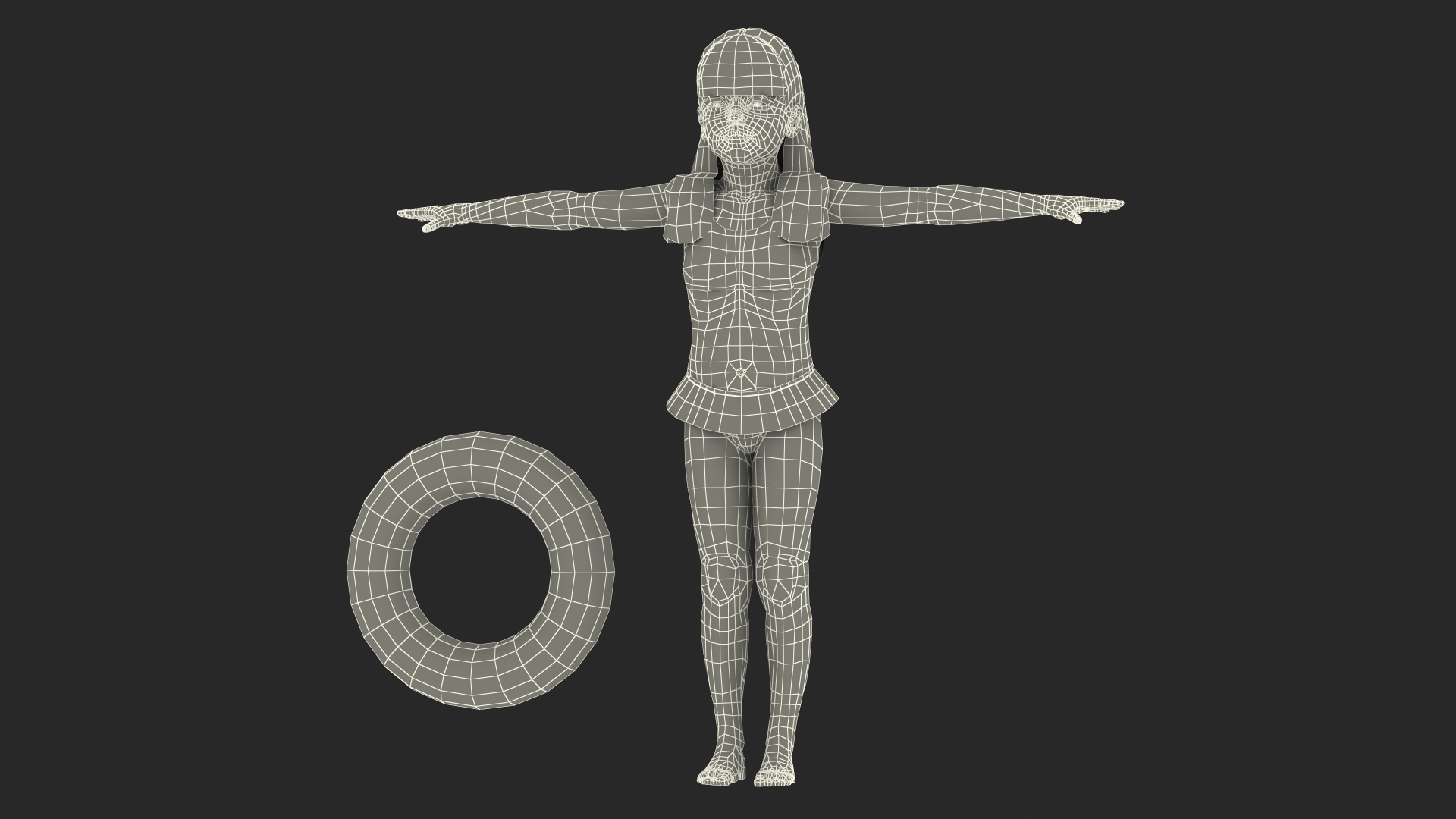 3D Child Girl Beach Style Rigged For Cinema 4D - TurboSquid 2097695