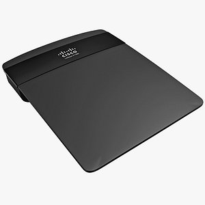 wireless-n router linksys e1200 3d model