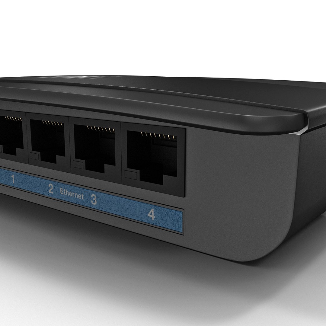 Wireless-n Router Linksys E1200 3d Model