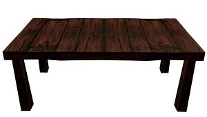 3d model wood table