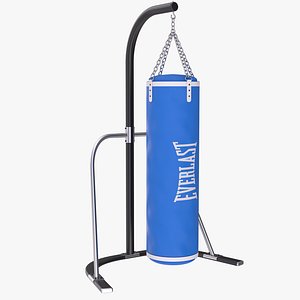 Punching Bag Stand - Blue 3D model