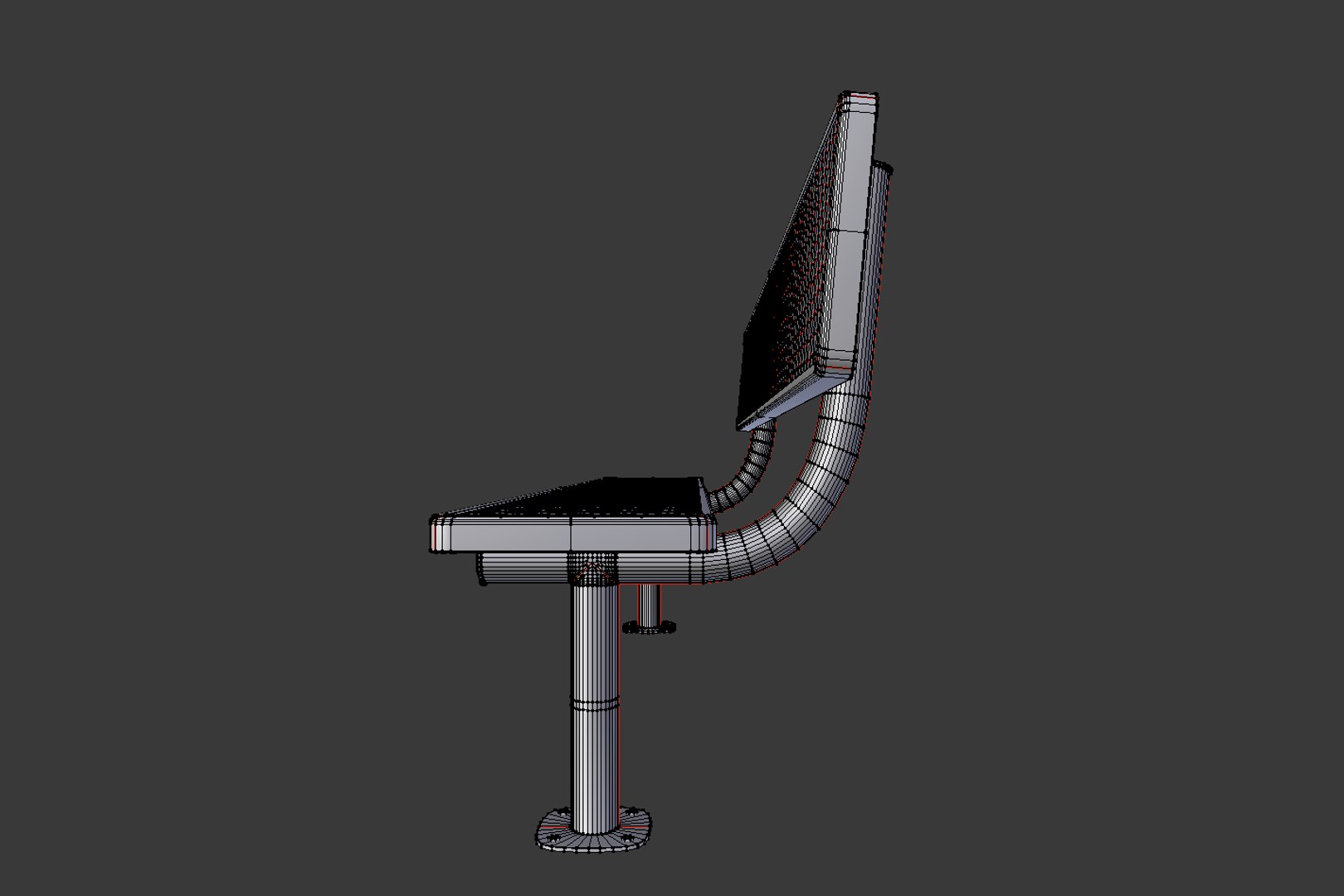Diamond Mesh Bench 3D Model - TurboSquid 1335239