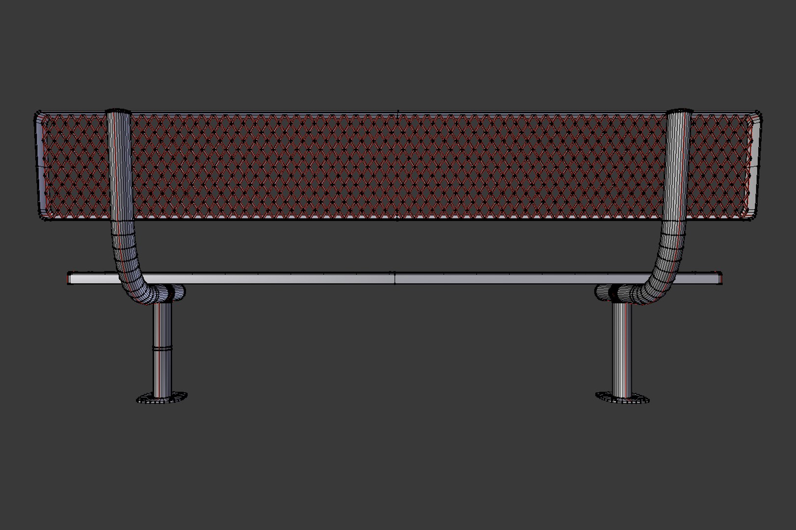 Diamond Mesh Bench 3D Model - TurboSquid 1335239