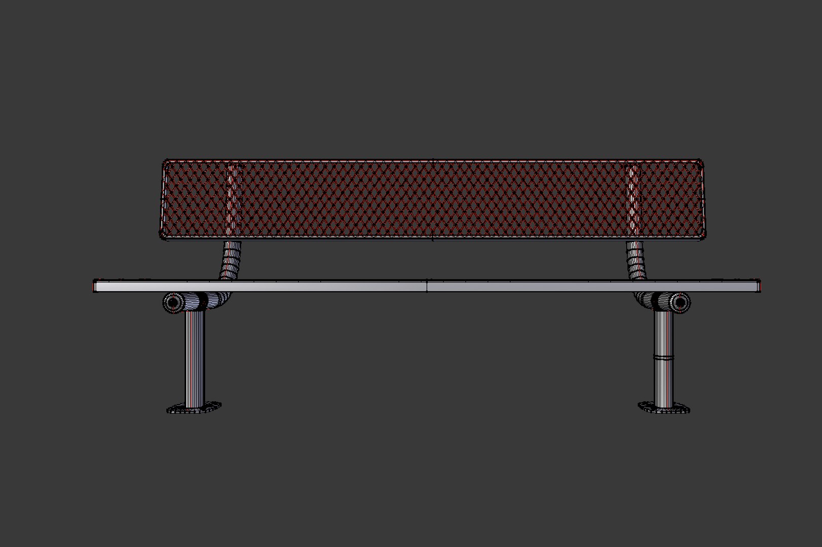Diamond Mesh Bench 3D Model - TurboSquid 1335239