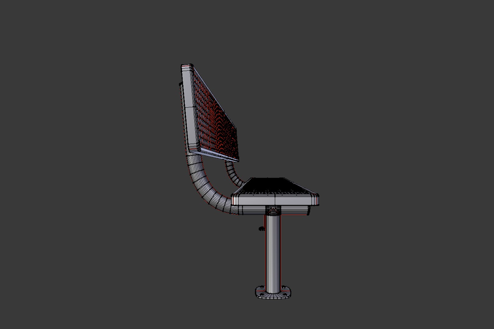 Diamond Mesh Bench 3D Model - TurboSquid 1335239