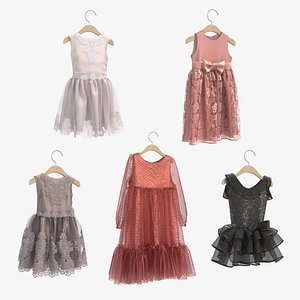 Children Clothing on Hanger 5 3D model