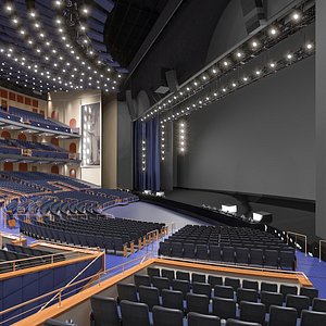 Grand Performance Auditorium Blue 3D model