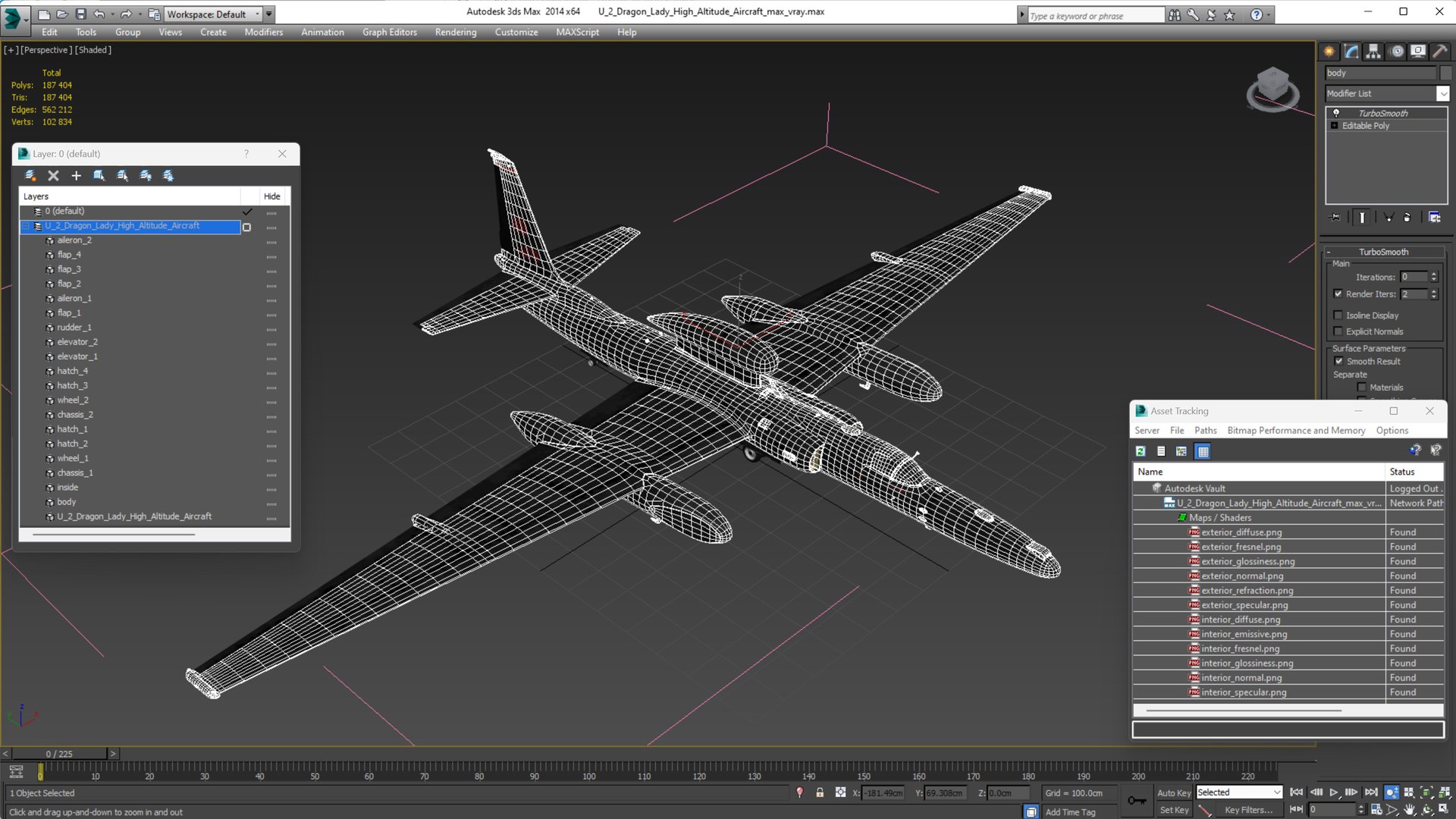 3D model U2 Dragon Lady High Altitude Aircraft - TurboSquid 2091878