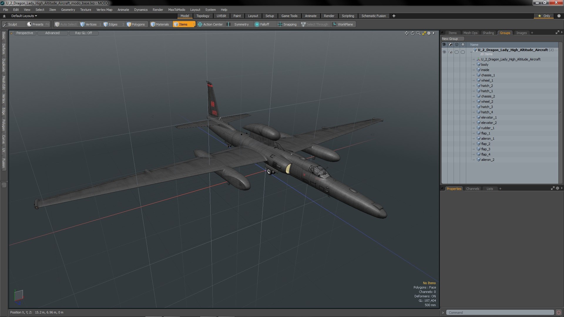 3D model U2 Dragon Lady High Altitude Aircraft - TurboSquid 2091878