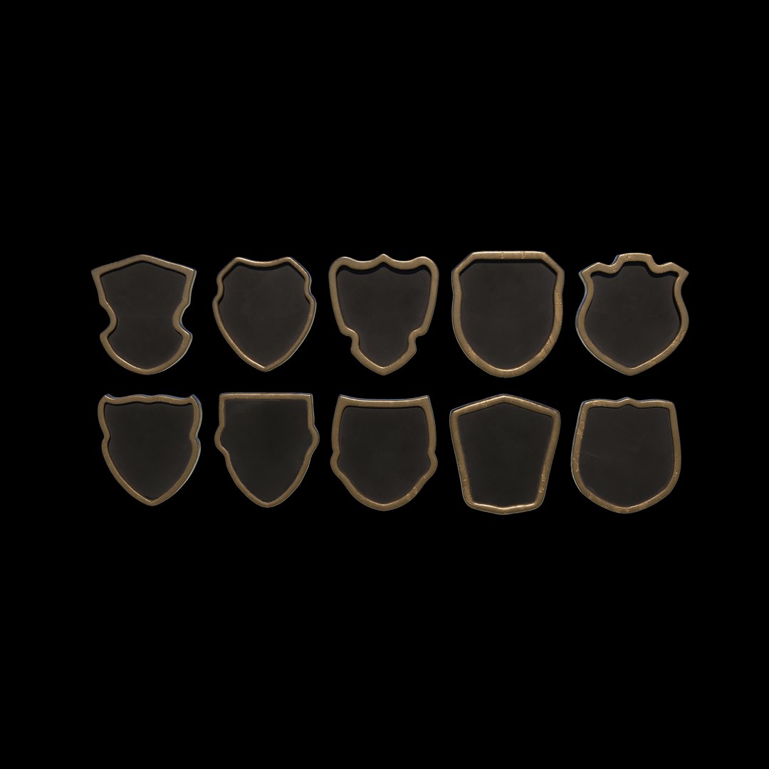 3D Shield Silhouettes 3D model model https://p.turbosquid.com/ts-thumb/Qg/KBiAxC/qi/shieldsilhouettes_1/jpg/1747129485/1920x1080/fit_q87/f01b55a27f77d51ab8fef848c90c8693951d812c/shieldsilhouettes_1.jpg