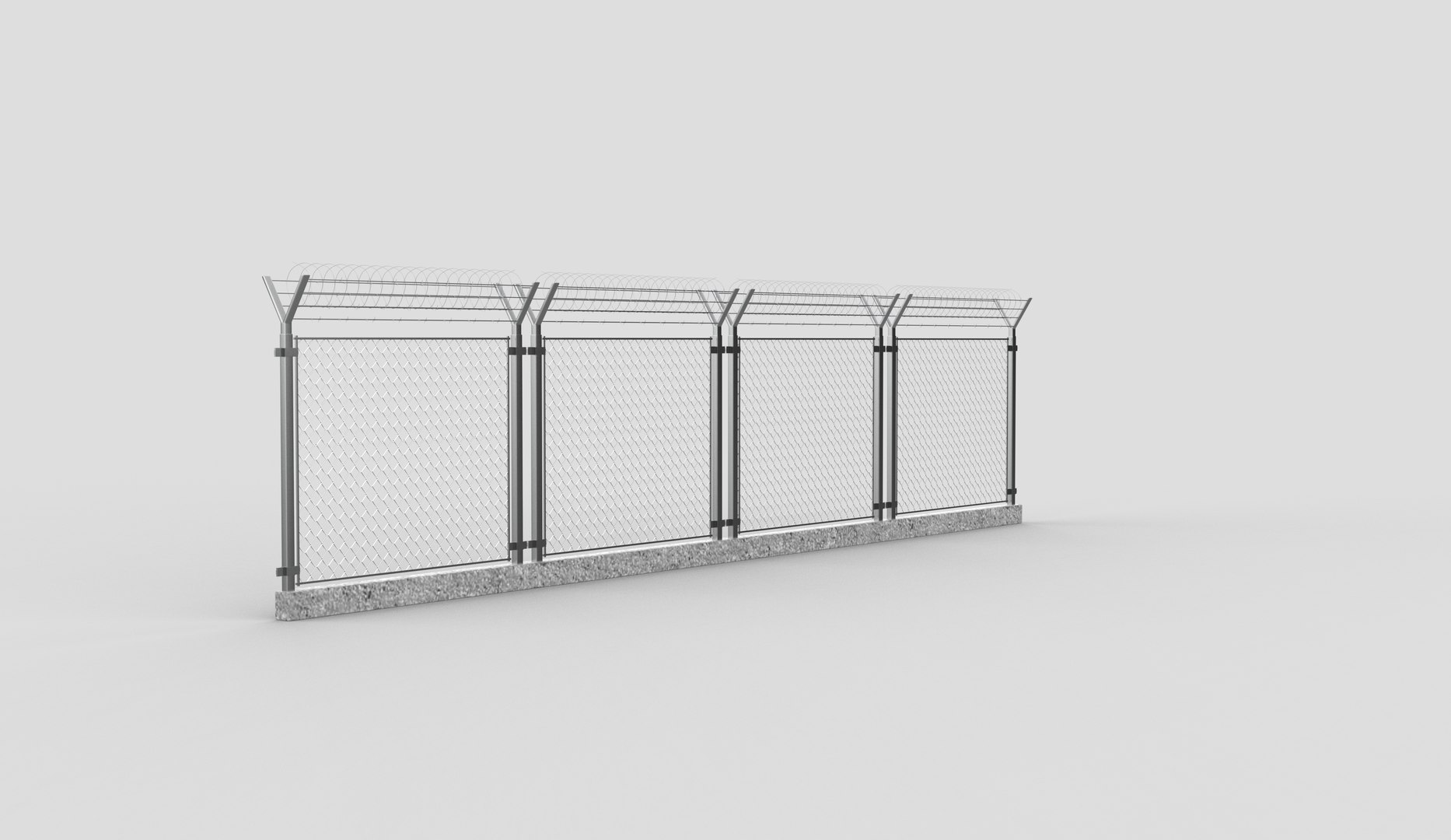 Metal Wire Fence 3D Model 3D Model - TurboSquid 2553096