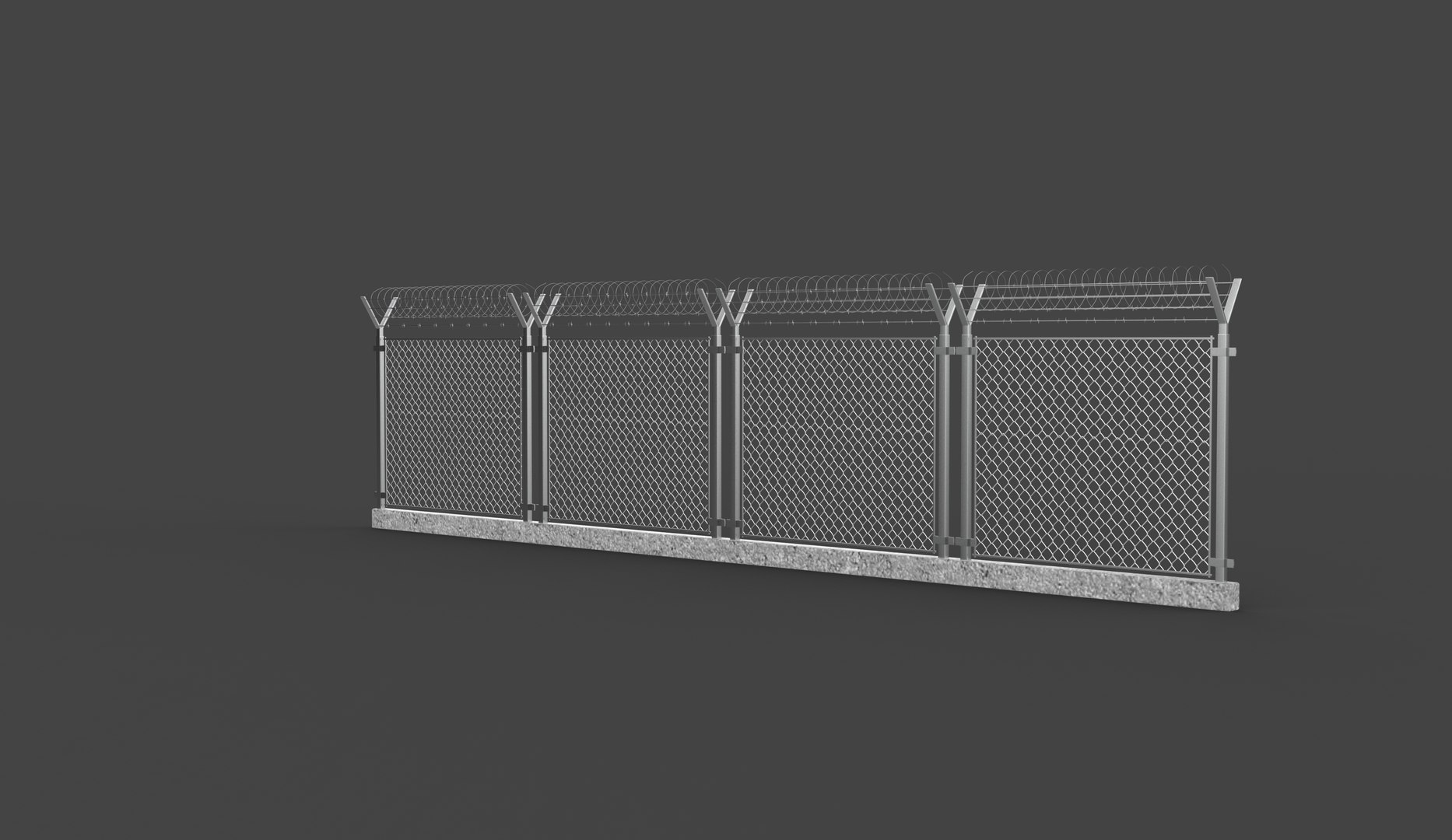 Metal Wire Fence 3D Model 3D Model - TurboSquid 2553096