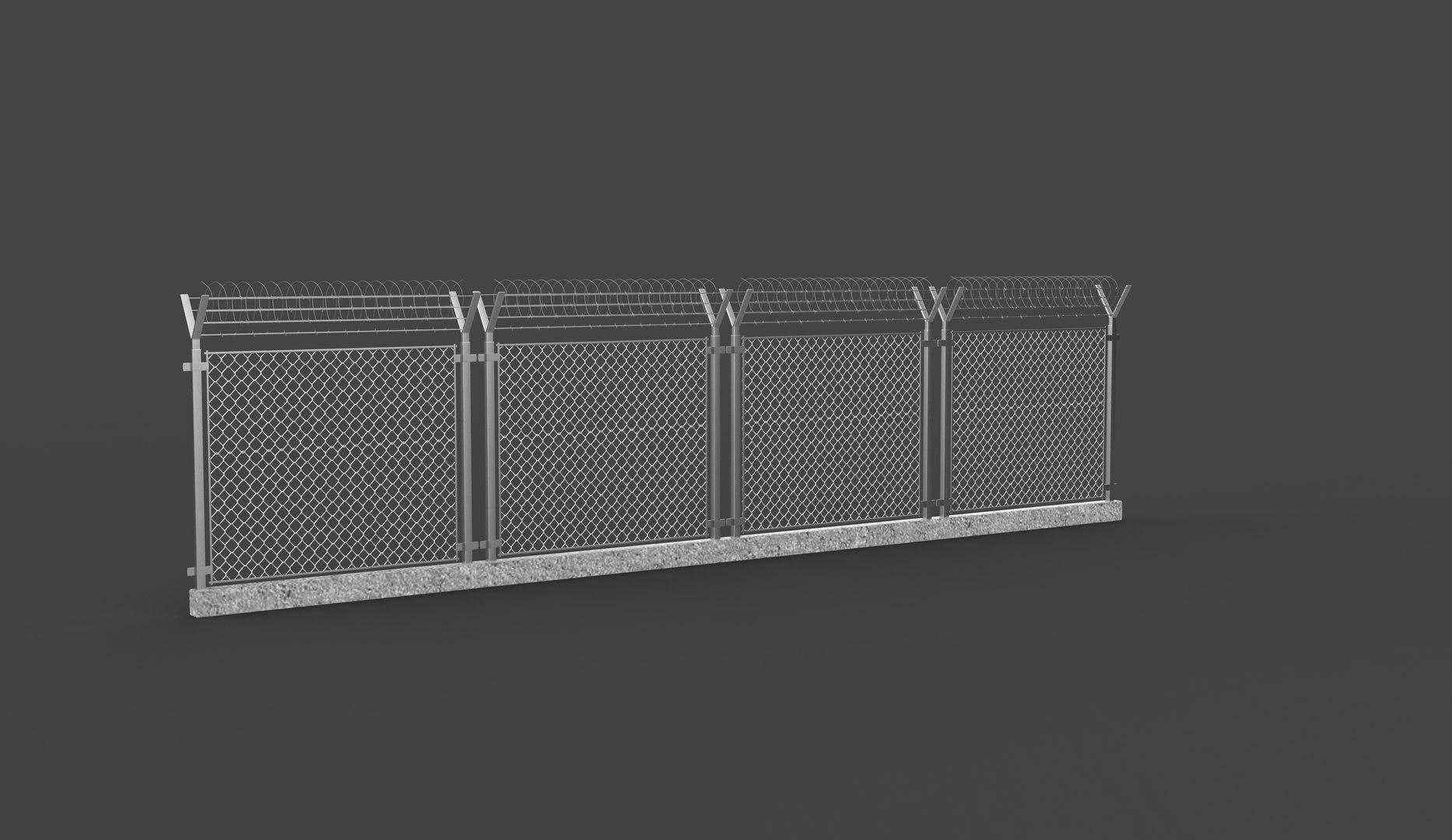 Metal Wire Fence 3D Model 3D Model - TurboSquid 2553096